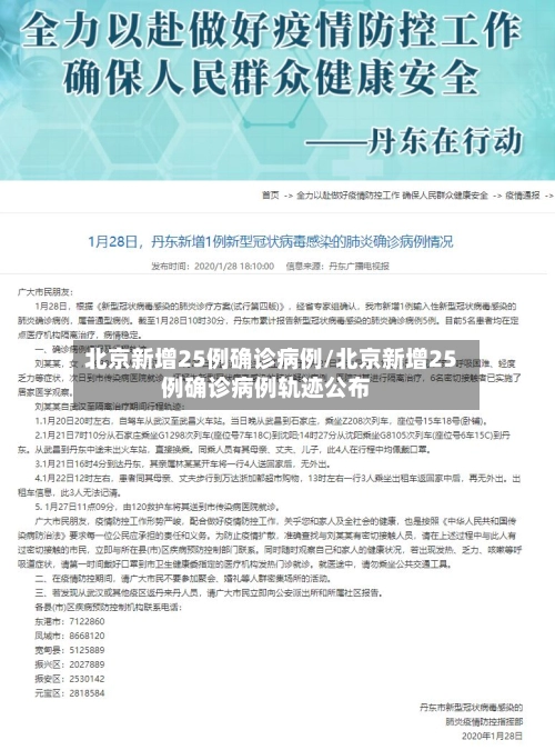 北京新增25例确诊病例/北京新增25例确诊病例轨迹公布-第2张图片
