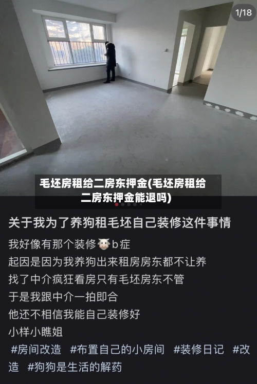 毛坯房租给二房东押金(毛坯房租给二房东押金能退吗)-第2张图片