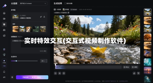 实时特效交互(交互式视频制作软件)