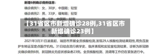 【31省区市新增确诊28例,31省区市新增确诊23例】-第2张图片