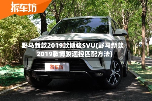 野马新款2019款博骏SVU(野马新款2019款博骏遥控匹配方法)