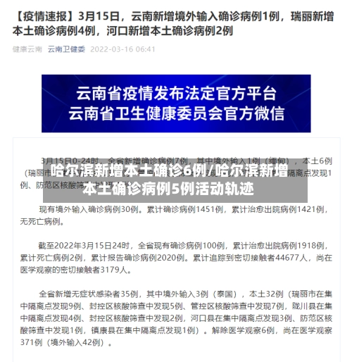 哈尔滨新增本土确诊6例/哈尔滨新增本土确诊病例5例活动轨迹