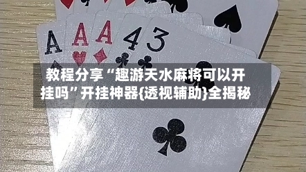 教程分享“趣游天水麻将可以开挂吗	”开挂神器{透视辅助}全揭秘-第2张图片