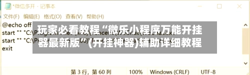 玩家必看教程“微乐小程序万能开挂器最新版”(开挂神器)辅助详细教程-第2张图片
