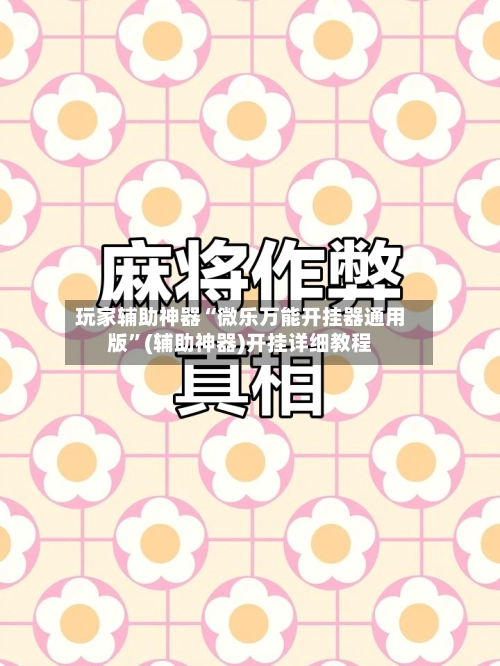 玩家辅助神器“微乐万能开挂器通用版”(辅助神器)开挂详细教程