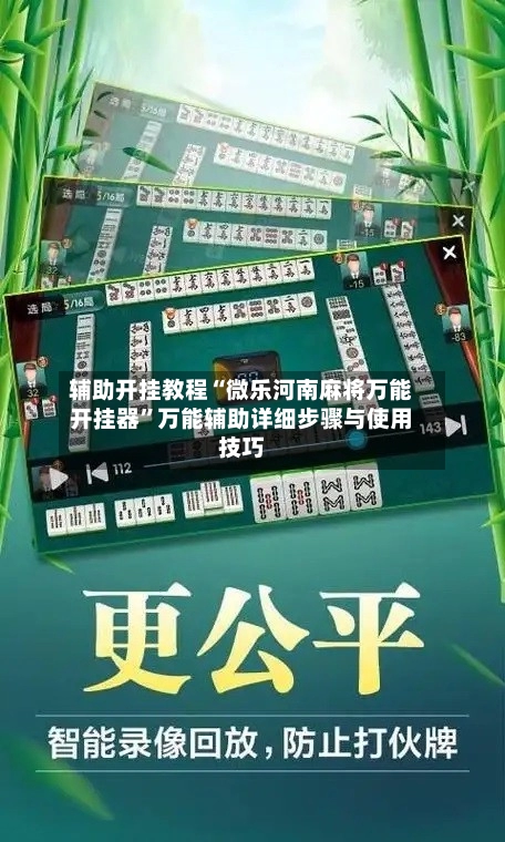 辅助开挂教程“微乐河南麻将万能开挂器”万能辅助详细步骤与使用技巧-第3张图片