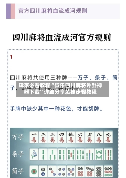 玩家必看教程“微乐四川麻将外卦神器下载”详细分享装挂步骤教程-第3张图片