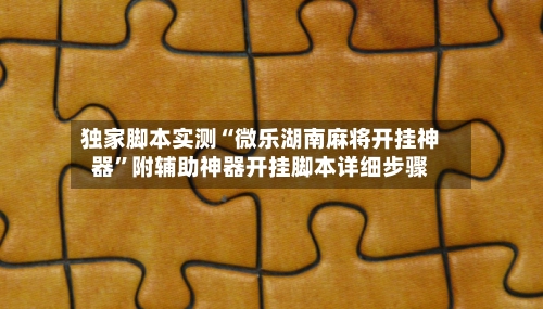 独家脚本实测“微乐湖南麻将开挂神器”附辅助神器开挂脚本详细步骤-第3张图片