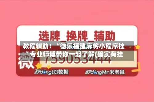 教程辅助！“微乐福建麻将小程序挂”专业师傅带你一起了解(确实有挂-第3张图片