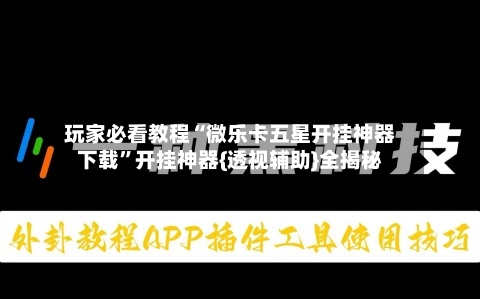 玩家必看教程“微乐卡五星开挂神器下载	”开挂神器{透视辅助}全揭秘-第3张图片