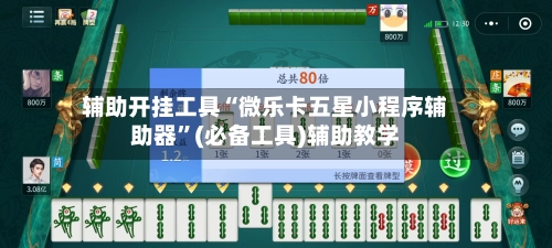 辅助开挂工具“微乐卡五星小程序辅助器”(必备工具)辅助教学-第2张图片