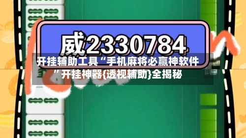 开挂辅助工具“手机麻将必赢神软件	”开挂神器{透视辅助}全揭秘-第3张图片
