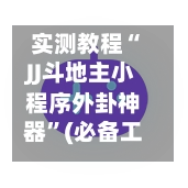 实测教程“JJ斗地主小程序外卦神器”(必备工具)辅助教学-第2张图片