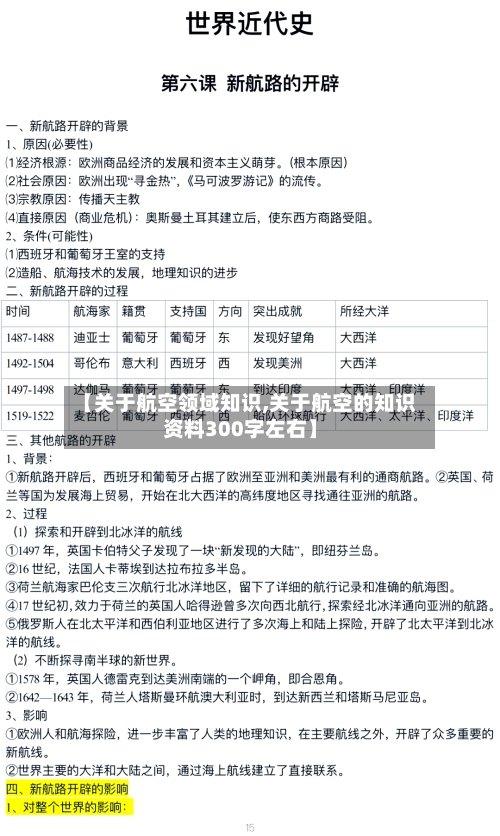 【关于航空领域知识,关于航空的知识资料300字左右】
