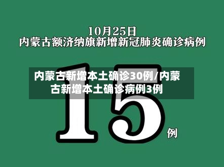 内蒙古新增本土确诊30例/内蒙古新增本土确诊病例3例