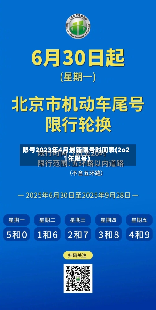限号2023年4月最新限号时间表(2o21年限号)