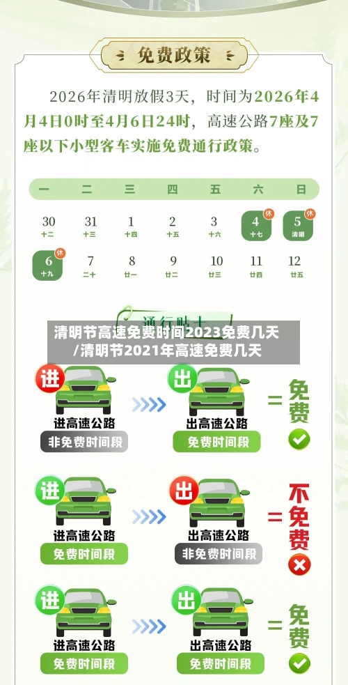 清明节高速免费时间2023免费几天/清明节2021年高速免费几天-第2张图片
