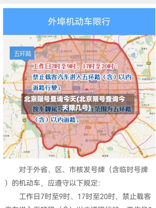 北京限号查询今天(北京限号查询今天限几号)-第2张图片