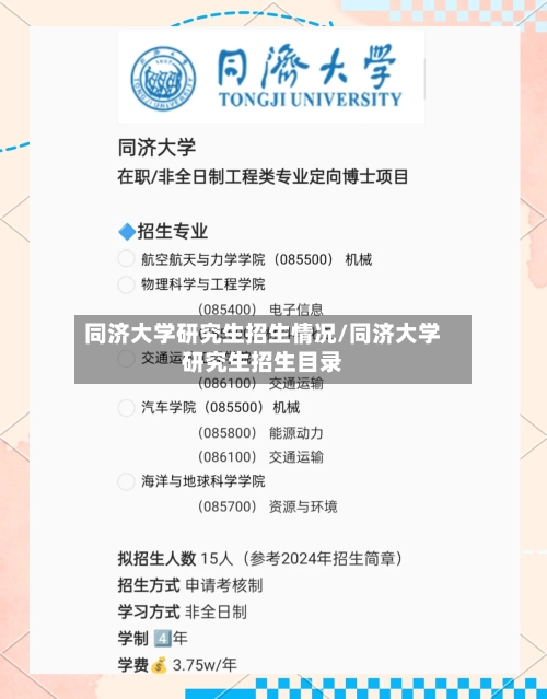同济大学研究生招生情况/同济大学研究生招生目录