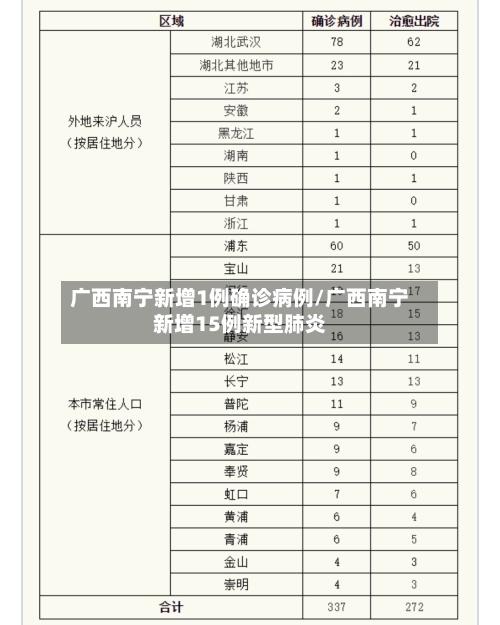 广西南宁新增1例确诊病例/广西南宁新增15例新型肺炎-第2张图片