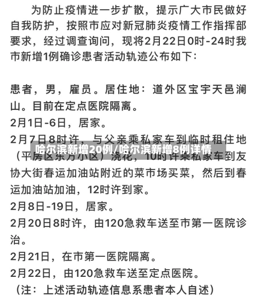 哈尔滨新增20例/哈尔滨新增8例详情