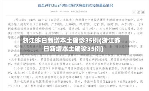 浙江昨日新增本土确诊35例(浙江昨日新增本土确诊35例)-第2张图片