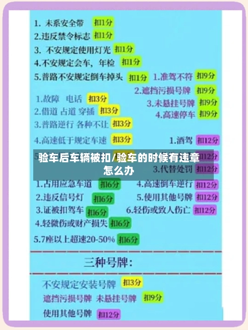 验车后车辆被扣/验车的时候有违章怎么办